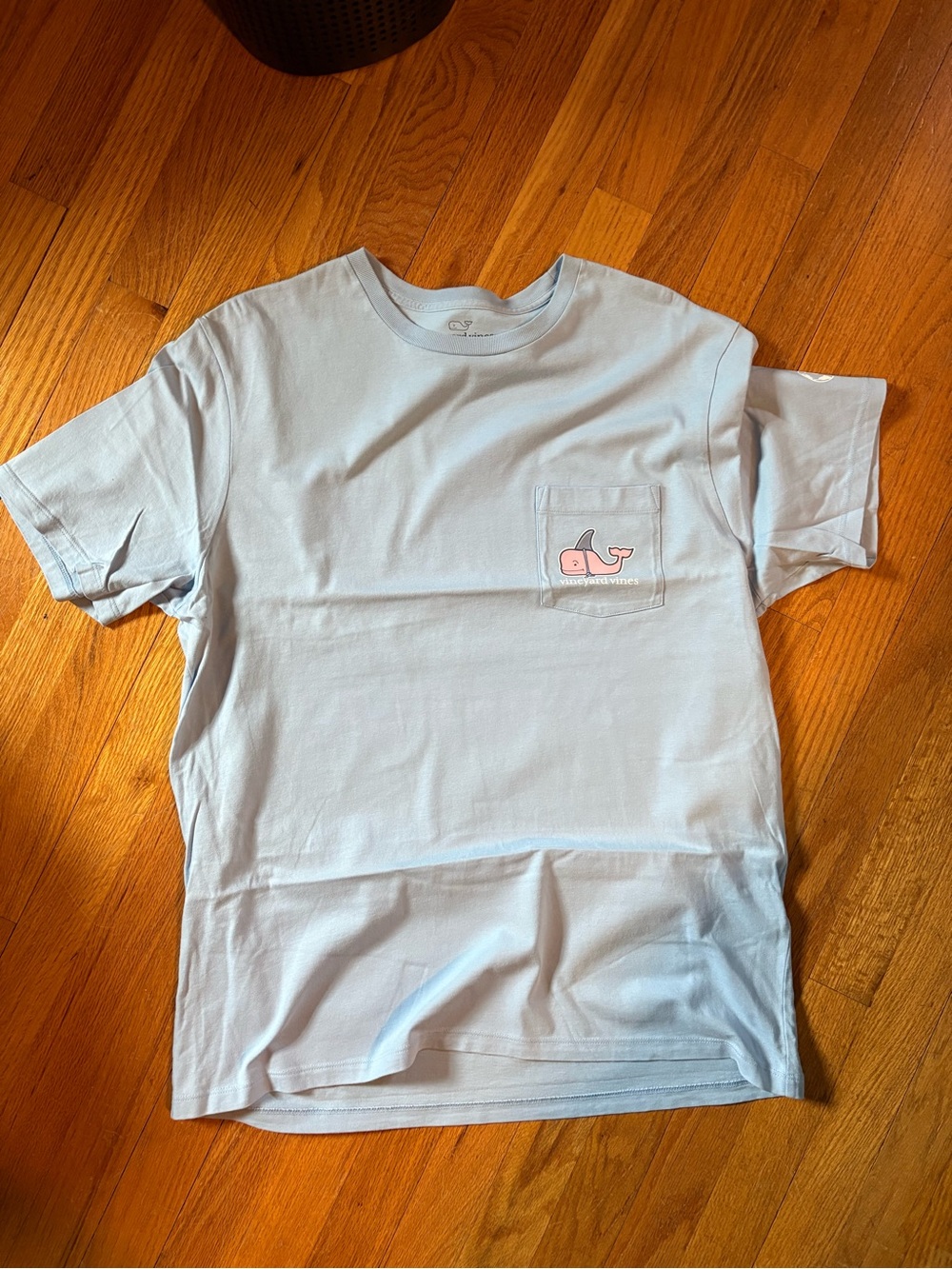 Men's Vineyard Vines Shark Week Light Blue Pocket T-Shirt with Graphic